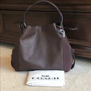 Coach Edie 42 mixed leather shoulder bag